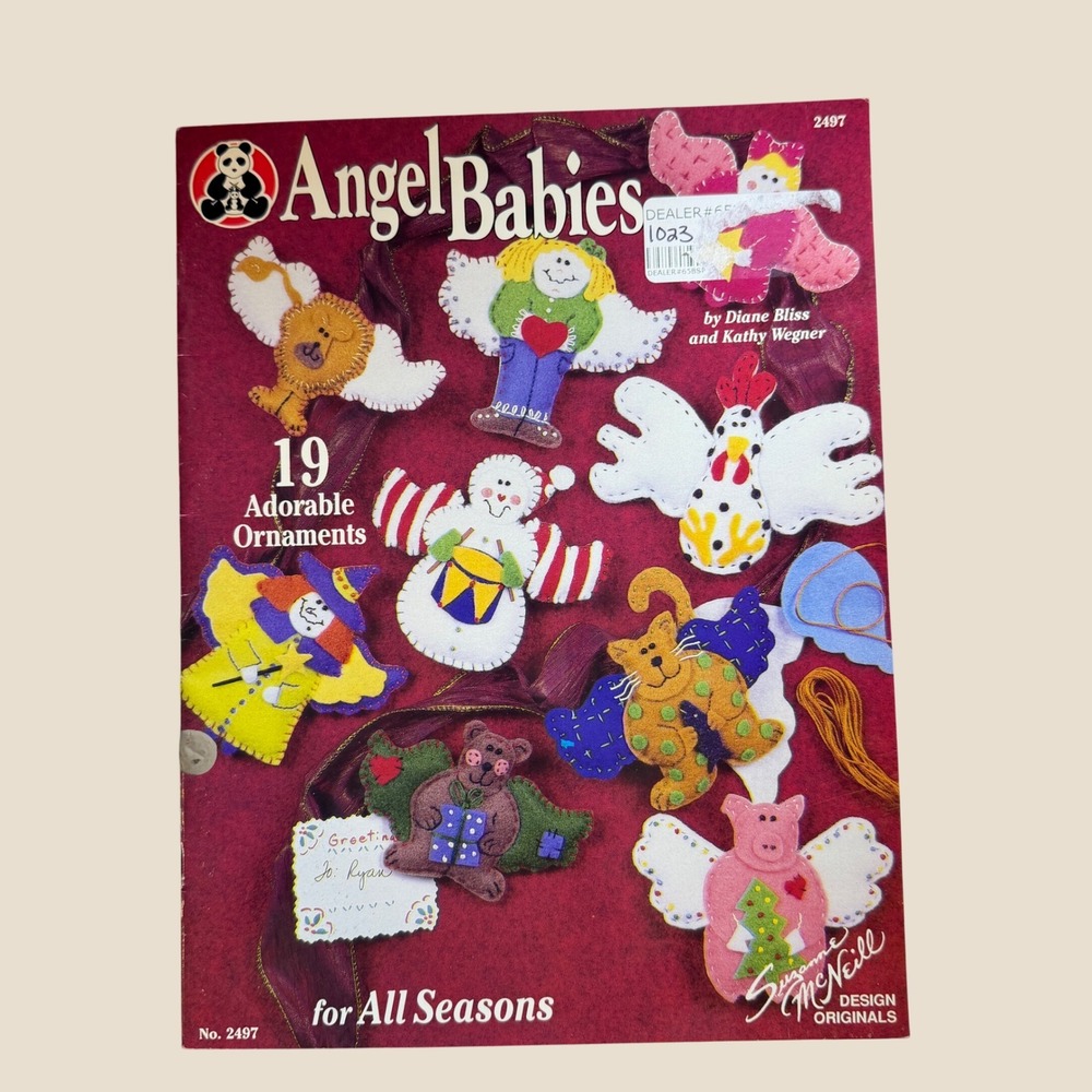 Vintage Angel Babies Felt Ornament Pattern Book 19 Designs Christmas 2497